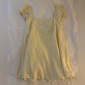 Princess Polly Women’s Pale Yellow Puffy Sleeve Mini Summer Dress